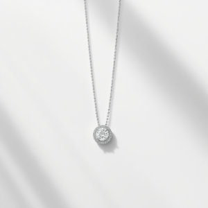 Colar Solitário Prata 925 Italiana com Zircônia Cravejada