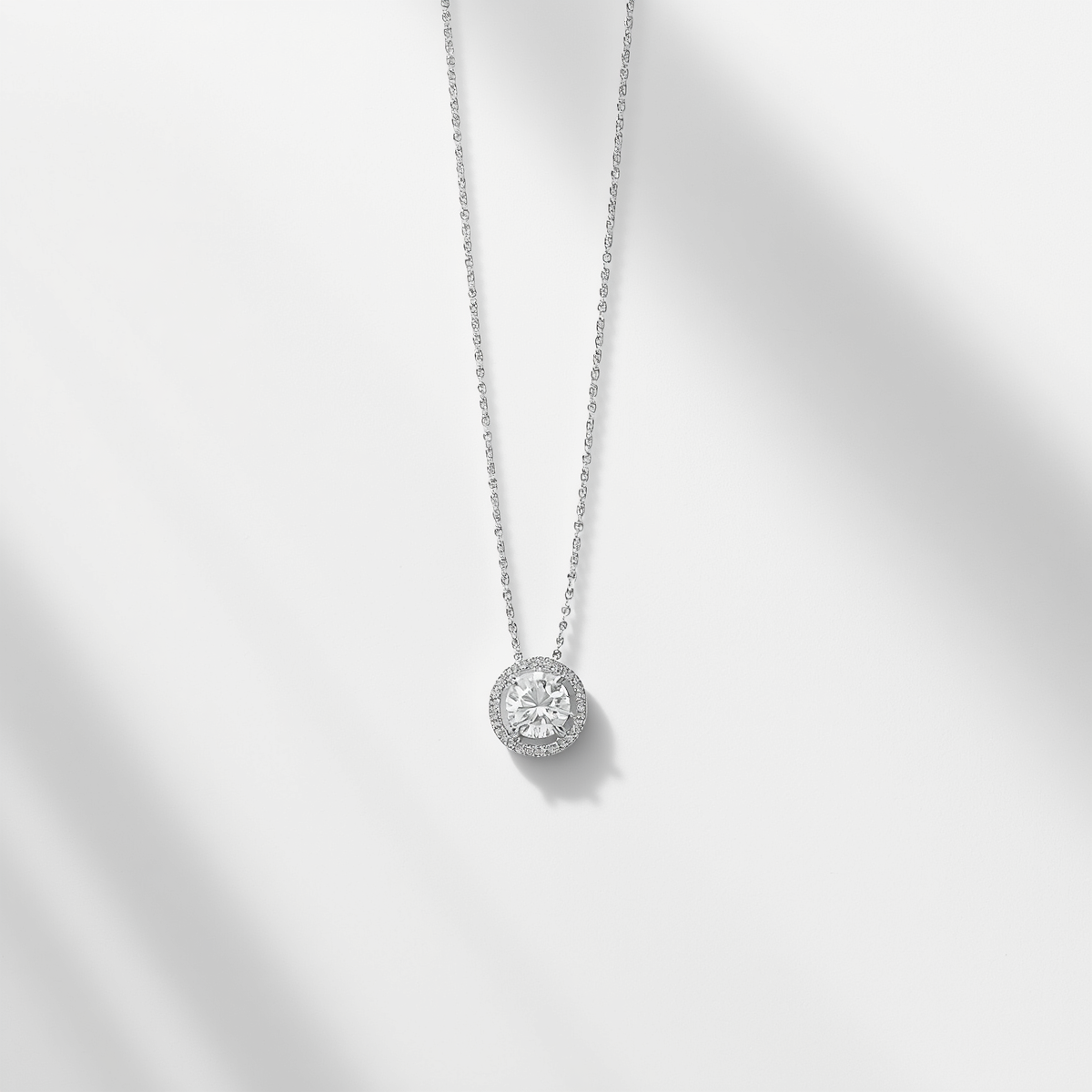 Colar Solitário Prata 925 Italiana com Zircônia Cravejada